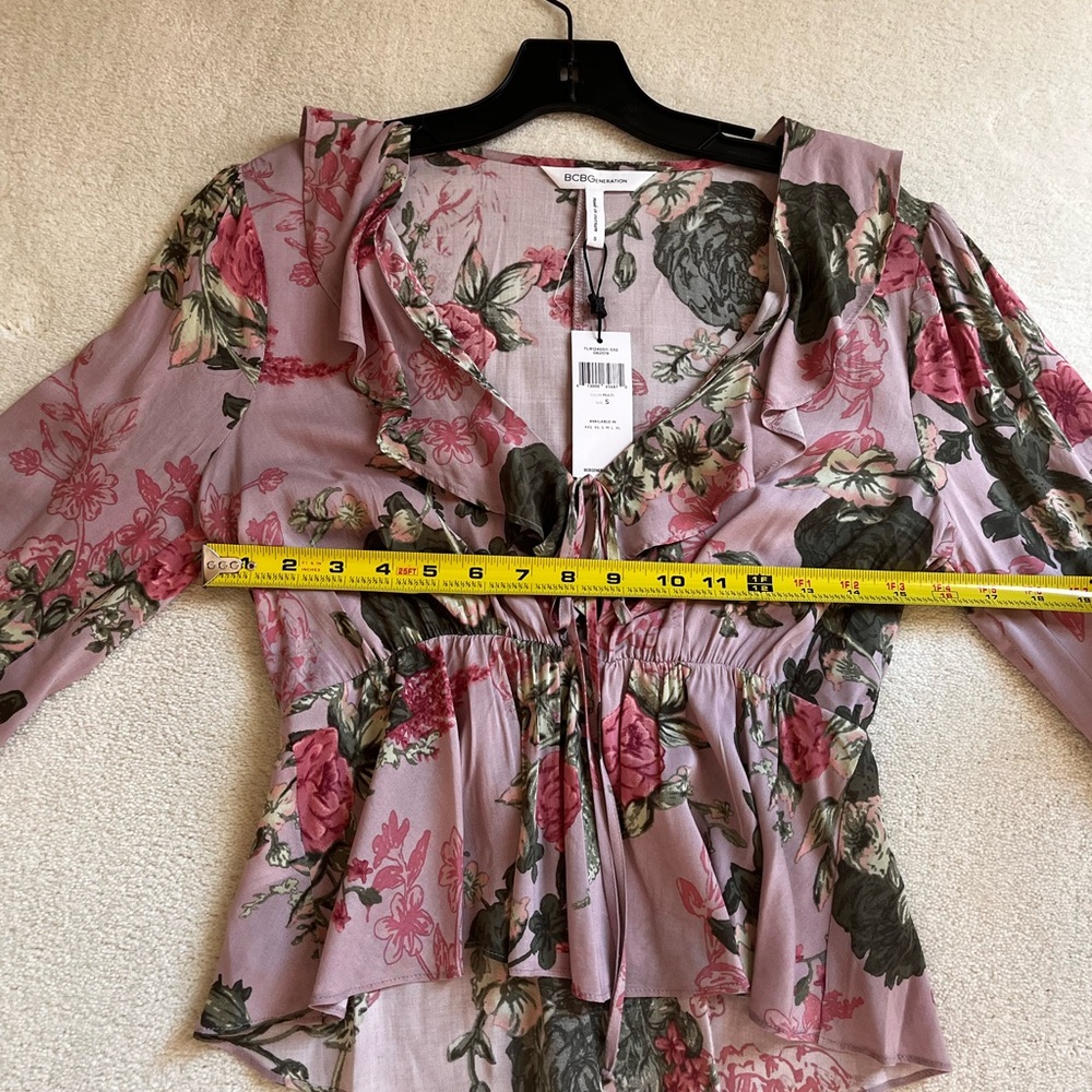 BCBG Ruffle Tie Top - Picture 6 of 6
